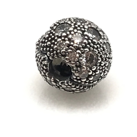 Pandora Cosmic Star Clear CZ Sparkly Clip Round Bead Charm - Picture 2 of 5